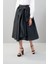 Tafta Fiyonk Detaylı Midi Boy Etek Siyah K2515032_001 3