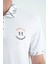 Beyaz Yazı Nakışlı Baskı Detaylı Standart Kalıp Polo Yaka Erkek T-Shirt - 88239 4