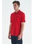 Tommy Life Kırmızı Yazı Nakışlı Baskı Detaylı Standart Kalıp Polo Yaka Erkek T-Shirt - 88239 4