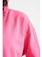 Şeker Pembe Kapüşonlu ön Fermuarlı Oversize Kadın Sweatshirt - 02279 5