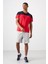 Kırmızı Polyester Nefes Alan Dokulu İnce Esnek Standart Fit Erkek Performans T-Shirt - 88386 2