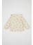 Kız Bebek Büyük Yaka Çiçek Desenli Düğmeli Twill Uzun Kollu Gömlek D5585A524WN 4