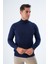 Erkek Lacivert %100 Pamuk Yarım Balıkçı Yaka Triko Kazak TRIST-1104 4