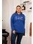 Büyük Beden Taş Baskılı Sweatshirt Koyu Petrol 1
