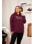 Büyük Beden Taş Baskılı Sweatshirt Koyu Mor 4