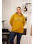 Büyük Beden Taş Baskılı Sweatshirt Koyu Oliv 4