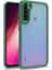 - Xiaomi Redmi Note 8 - Kılıf Arkası Şeffaf Kamera Çevresi Parlak Zıt Renkli Flora Kapak - Yeşil 1