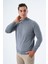 Erkek Koyu Gri %100 Pamuk Yarım Balıkçı Yaka Triko Kazak TRIST-1104 4