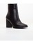 Kadın Deri Sivri Burun Kalın Topuklu Bot - Siyah 4