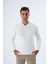 Erkek Ekru %100 Pamuk Bisiklet Yaka Triko Kazak TRIST-1102 2