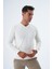 Erkek Ekru %100 Pamuk Bisiklet Yaka Triko Kazak TRIST-1102 3