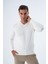 Erkek Ekru %100 Pamuk Bisiklet Yaka Triko Kazak TRIST-1102 4