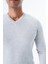 Erkek Gri %100 Pamuk Bisiklet Yaka Triko Kazak TRIST-1102 7