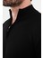Dokulu Siyah Slim Fit Fermuarlı Yarım Balıkçı Yaka Erkek Triko Kazak 2