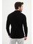 Dokulu Siyah Slim Fit Fermuarlı Yarım Balıkçı Yaka Erkek Triko Kazak 3