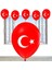 Yüksek Kalite 25 Adet Türk Bayraklı Balon Kırmızı Bayraklı Balon Helyum Gazı Uyumludur Italyan Malı 1