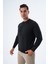 Erkek Antrasit %100 Pamuk Bisiklet Yaka Triko Kazak TRIST-1101 2