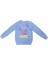 Kız Çocuk Önü Arkası Yazı Resim Desenli Açık Mavi Renk Sweatshirt 3