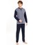 Erkek Jakarlı 2 Uzun Kol Pijama Takımı FÜME 1