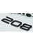 Peugeot 208 Ön Kaput 2022+ Parlak Siyah Abs Logo Amblem 3