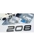 Peugeot 208 Ön Kaput 2022+ Parlak Siyah Abs Logo Amblem 4