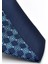 Mavi ve Lacivert Pano Desenli Dokuma Kumaş Slim Fit Kravat // KPK014 2