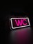 'wc' Işıklı Neon LED Dekoratif Duvar Yazısı Tabelası (25X12CM) 4