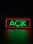 'açık' Işıklı Neon LED Dekoratif Duvar Yazısı Tabelası (29X12CM) 1