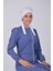 Fırtına Mavisi Soft Likra Hemşire Doktor Tesettür Üniforma Takım 4