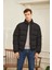 Erkek Oversize Şişme Mont Siyah - 832DNGR 3