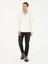 Erkek Beyaz Slim Fit V Yaka Triko Kazak 50292561-VR013 5