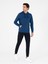 Erkek Lacivert Slim Fit Paçası Lastikli Nervürlü Eşofman Altı 50292584-VR033 3