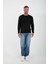 İnterlok Kumaş İnce Uzun Kollu Erkek Sweatshirt - Siyah 4