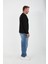 İnterlok Kumaş İnce Uzun Kollu Erkek Sweatshirt - Siyah 5
