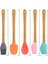 5 Parça Silikon Mini Spatula 21 cm Seti Bambu Saplı Isıya Dayanıklı Pişirme Gereçleri 2