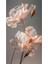 Harikabirev|pembe Rose-Gold Soyut Yaprak Çiçek Kombin |çerçeveli Cam Tablo 3lü Dikey 3