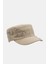 Kadın Asker Stili Bej Taşlı Tasarım Şapka Full Cap 57CM 2