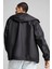 Mesh Lined Windbreaker Siyah Unisex Ceket 2