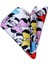 Beyaz Üzerine Renkli Mickey Mouse Baskılı Pes Yaka Cep Mendili 1