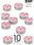 10 Adet | Gül Kokulu Tealight Mum | 4 Saat Yanar | Dekoratif Mumluk Mumu 1