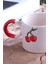 Strawberry | El Yapımı Seramik Kupa Fincan Bardak Mug Seramik Double Türk Kahve Fincanı 3