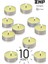 10 Adet | Papatya Kokulu Tealight Mum | 4 Saat Yanar | Dekoratif Mumluk Mumu 1