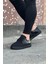 WG016 Kömür Rugan Triko Erkek Casual Ayakkabı 3