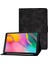 Samsung Galaxy Tab A 10.1 (2019) T510 T515 Sığır Derisi Doku Pu Deri Kart Tutucu Katlanabilir Stand Gri Tablet Kılıfı (Yurt Dışından) 1