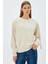 Kadın Püsküllü Sweatshirt Kroşe Detaylı Üç Iplik Yuvarlak Yaka Uzun Kollu 5WAK10131EK 2