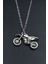 Cross Motor Gümüş Kaplama Unisex Düz Zincir Kolye kod 791 2