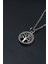 Minimal Yaşam Ağacı Gümüş Kaplama Unisex Düz Zincir Kolye kod 761 3