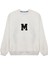 Nakış Harf Baskılı Sweatshirt Gri 1