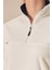 Basic Yarım Fermuarlı Dik Yaka Polar Sweatshirt 4
