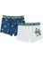Erkek Çocuk 2'li Boxer Set 2-10 Yaş Koyu Mavi 1